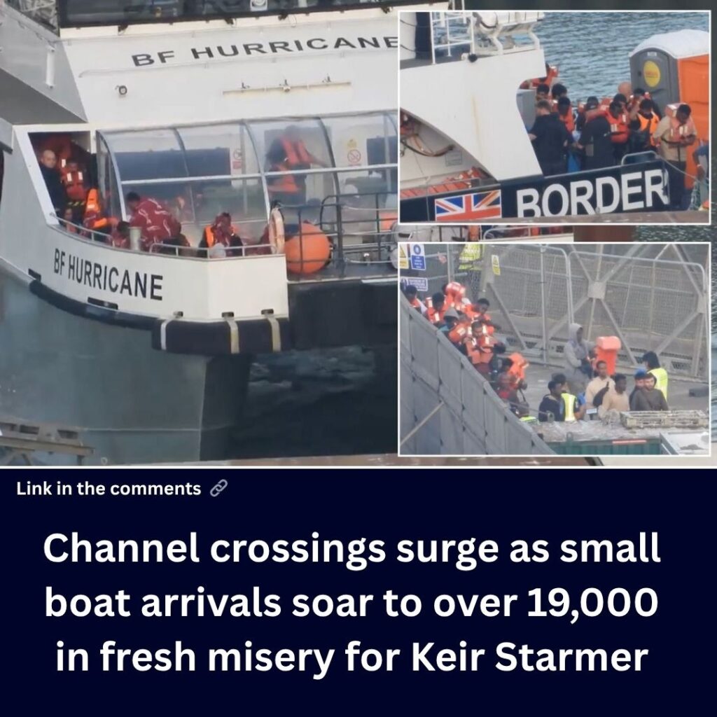 channel-crossings-continue-to-surge-as-small-boat-arrivals-soar-to-over-19,000-in-fresh-misery-for-keir-starmer