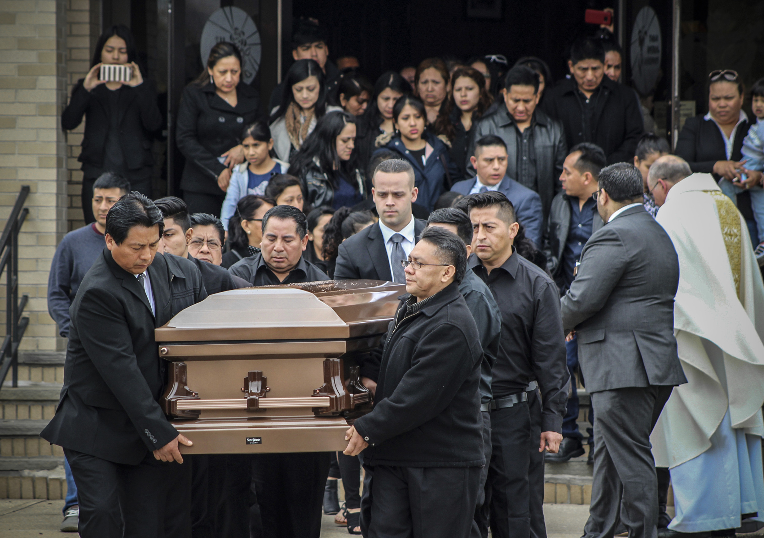 Casket of Justin Llivicura After MS-13 Murder