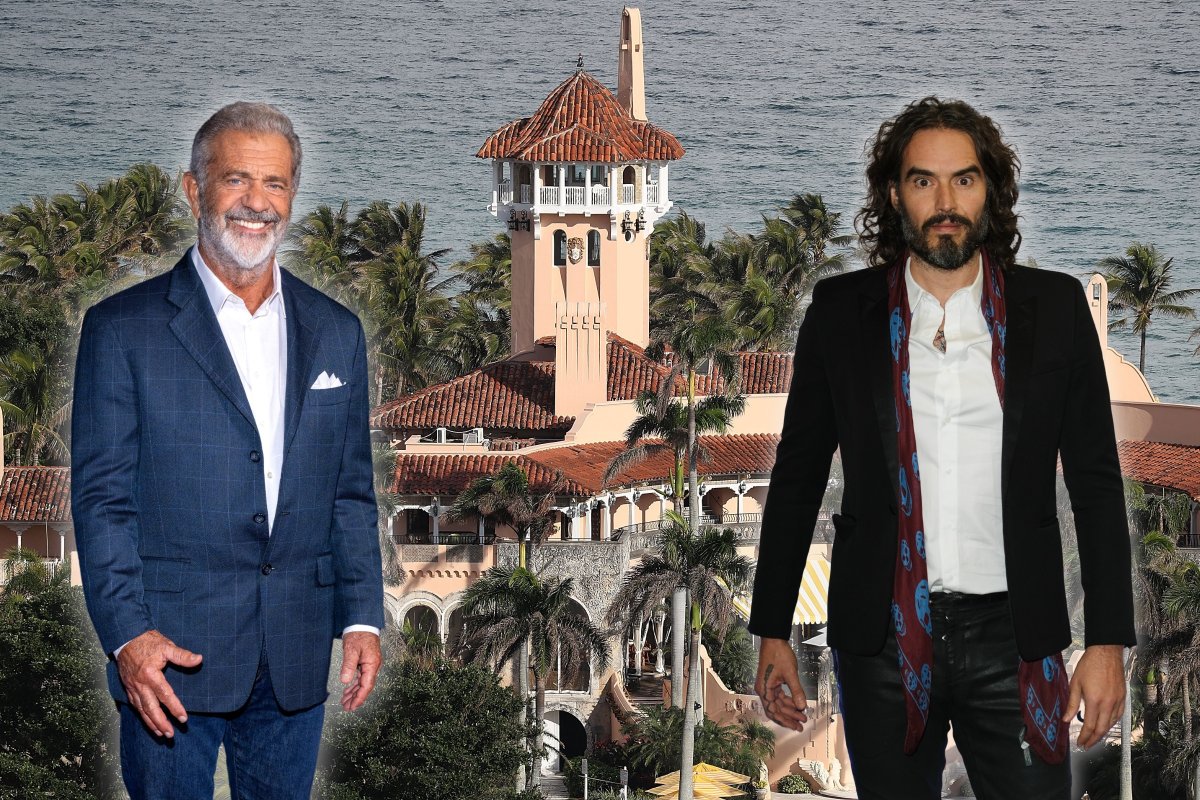 mel-gibson,-russell-brand-mar-a-lago-video-goes-viral