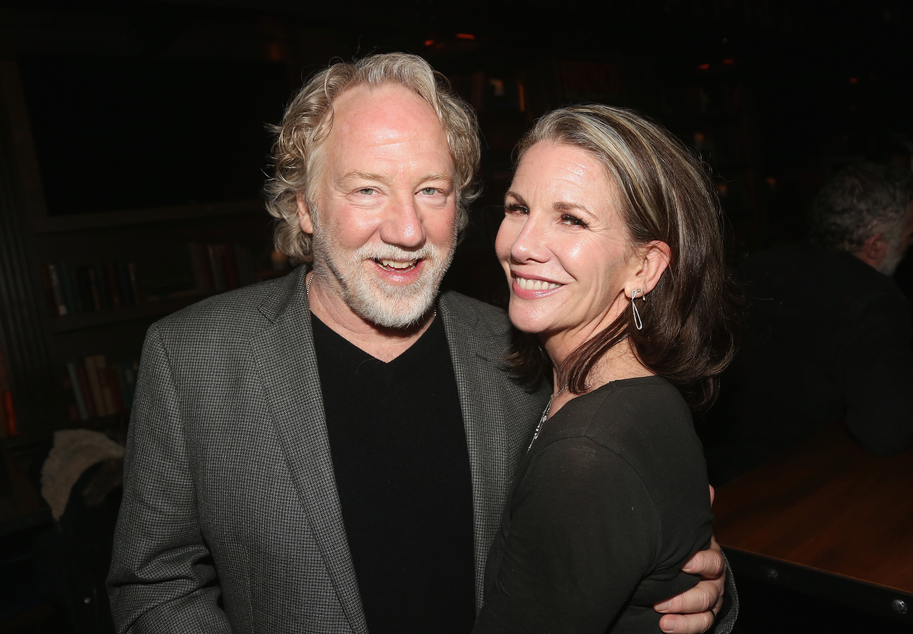 Timothy Busfield and Melissa Gilbert at the opening night after-party for Irish Rep's production of 