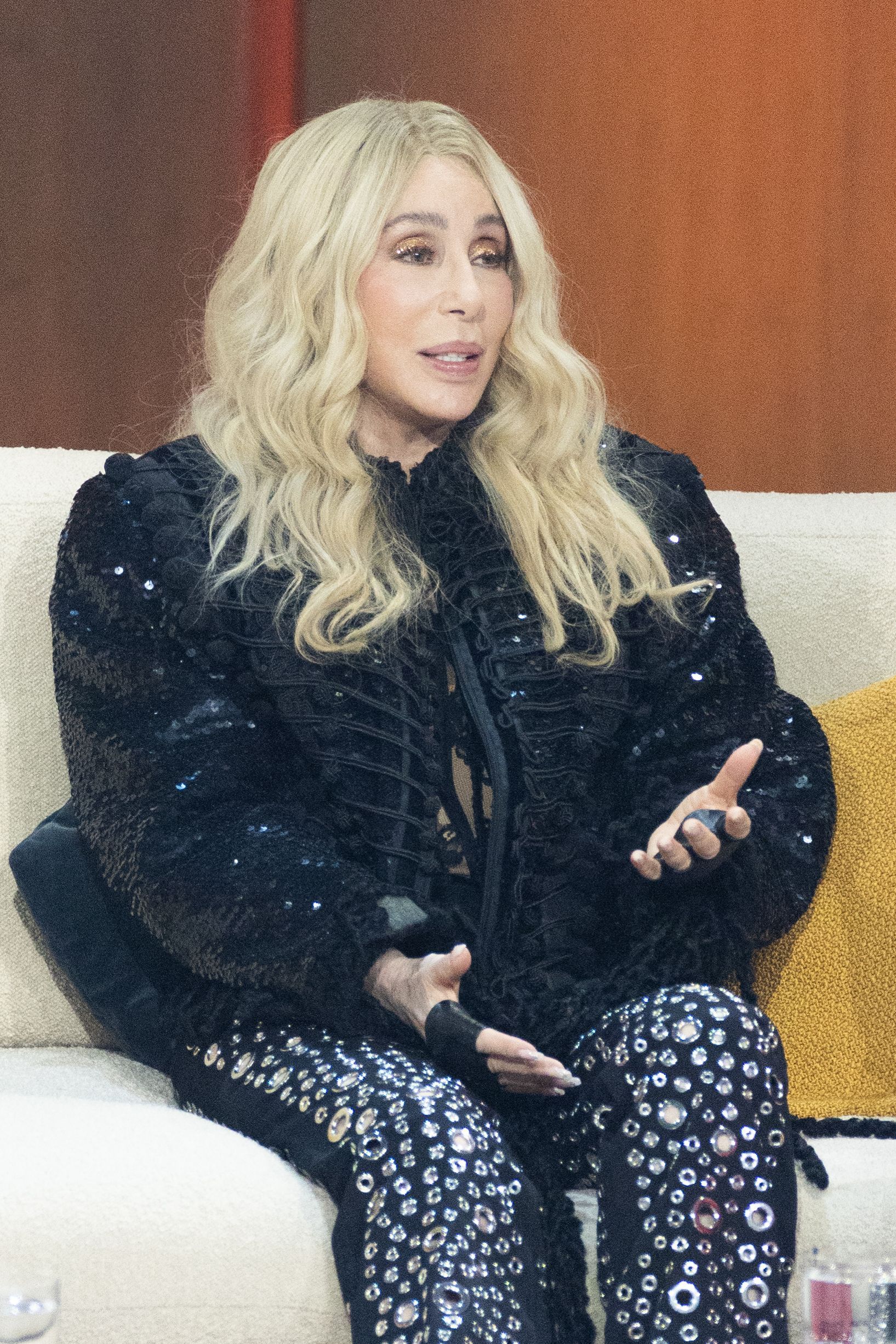 Cher appears on the "Wetten, dass ...?" TV show in Offenburg, Germany, on November 25, 2023 | Source: Getty Images