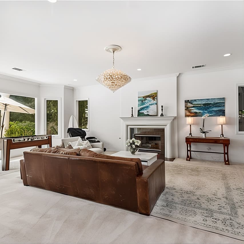 Family Room in Morris Chestnut's California Home