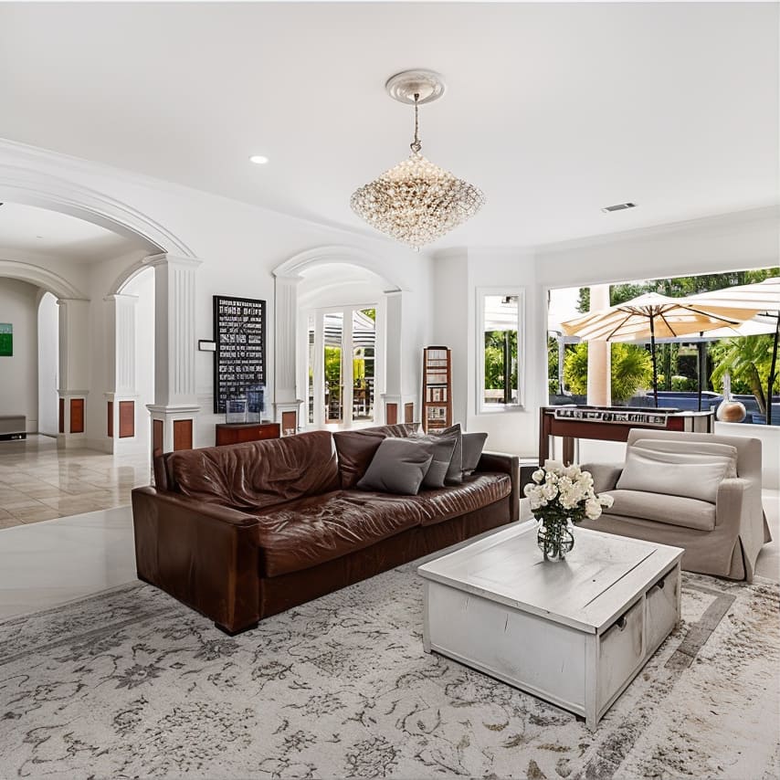 Family Room in Morris Chestnut's California Home