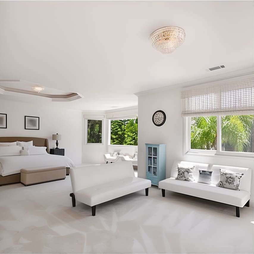 Bedroom in Morris Chestnut's California Home