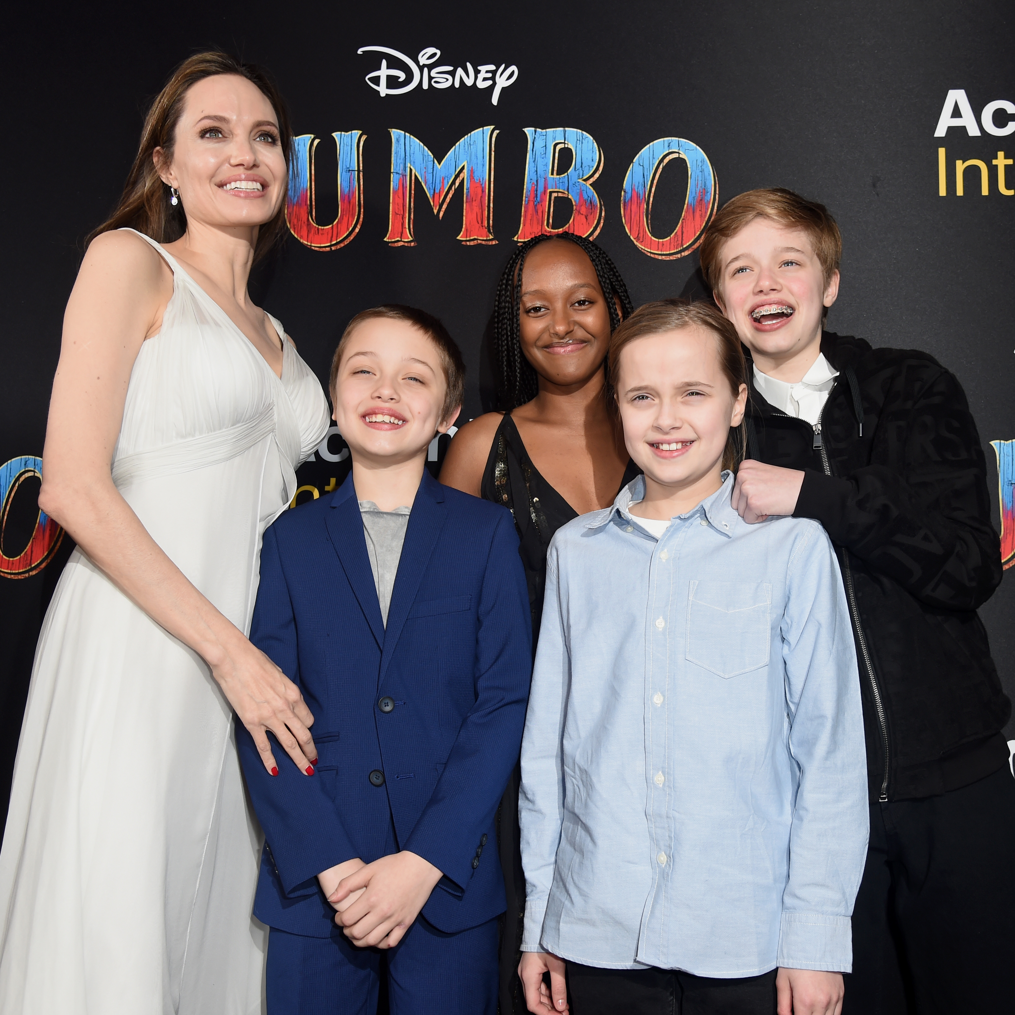 Knox Jolie-Pitt and his family at the premiere of "Dumbo" on March 11, 2019, in Los Angeles, California | Source: Getty Images