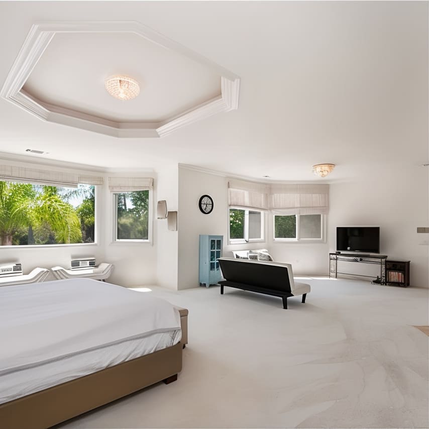 Bedroom in Morris Chestnut's California Home