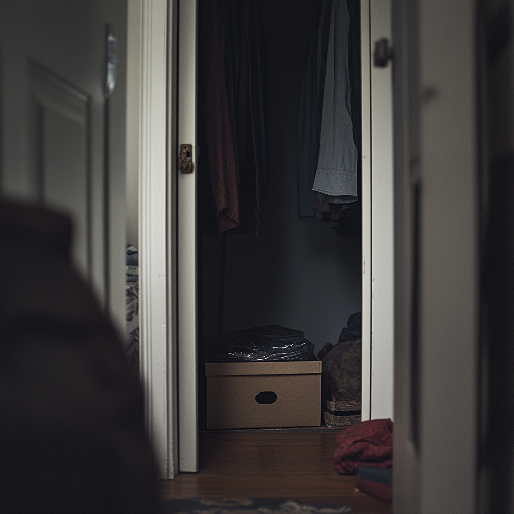 A small box in the bottom of the closet | Source: Midjourney