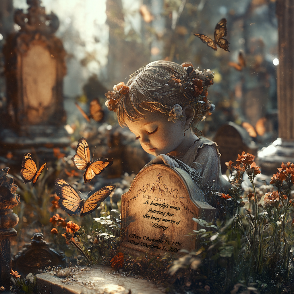 A little girl's tomb | Source: Midjourney