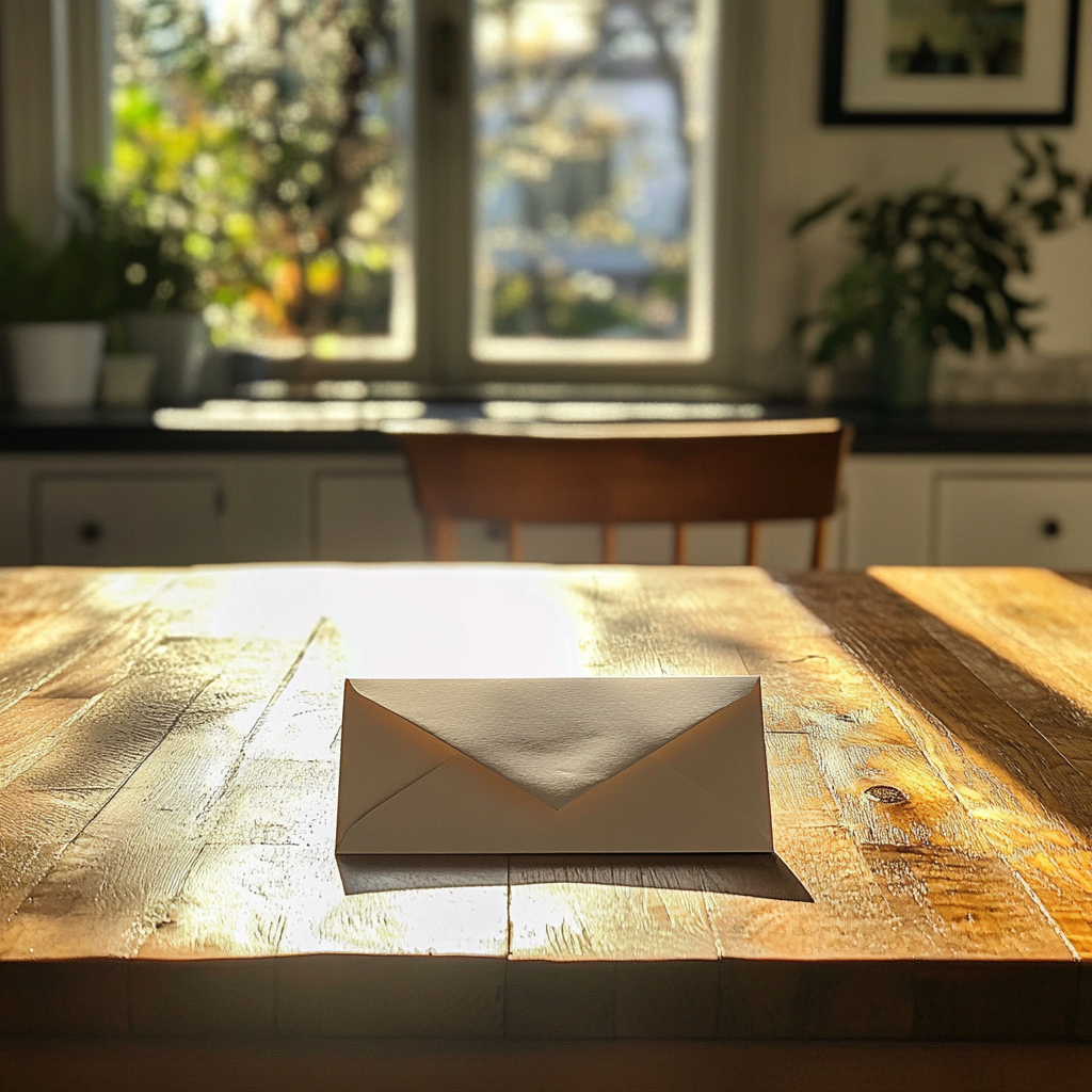 An envelope on a table | Source: Midjourney