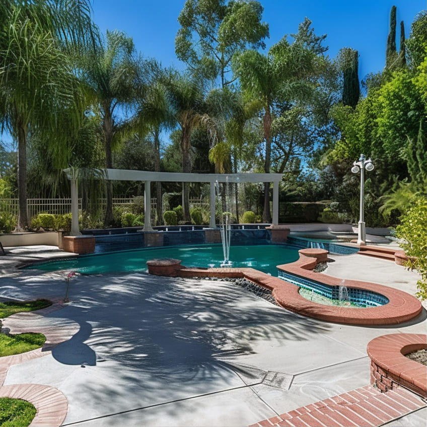 Pool of Morris Chestnut's California Home