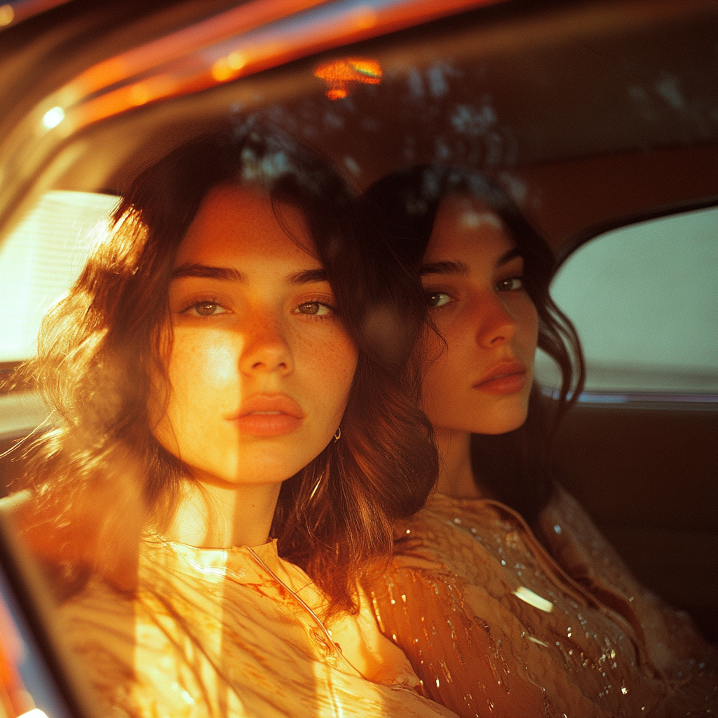 Ladies inside a car | Source: Midjourney