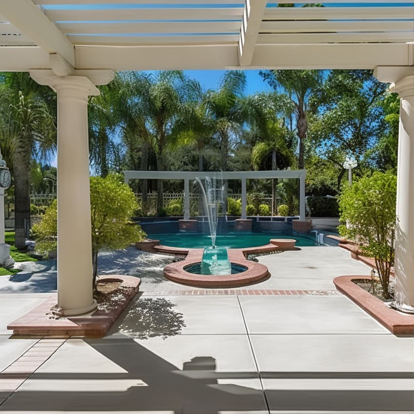 Patio of Morris Chestnut's California Home
