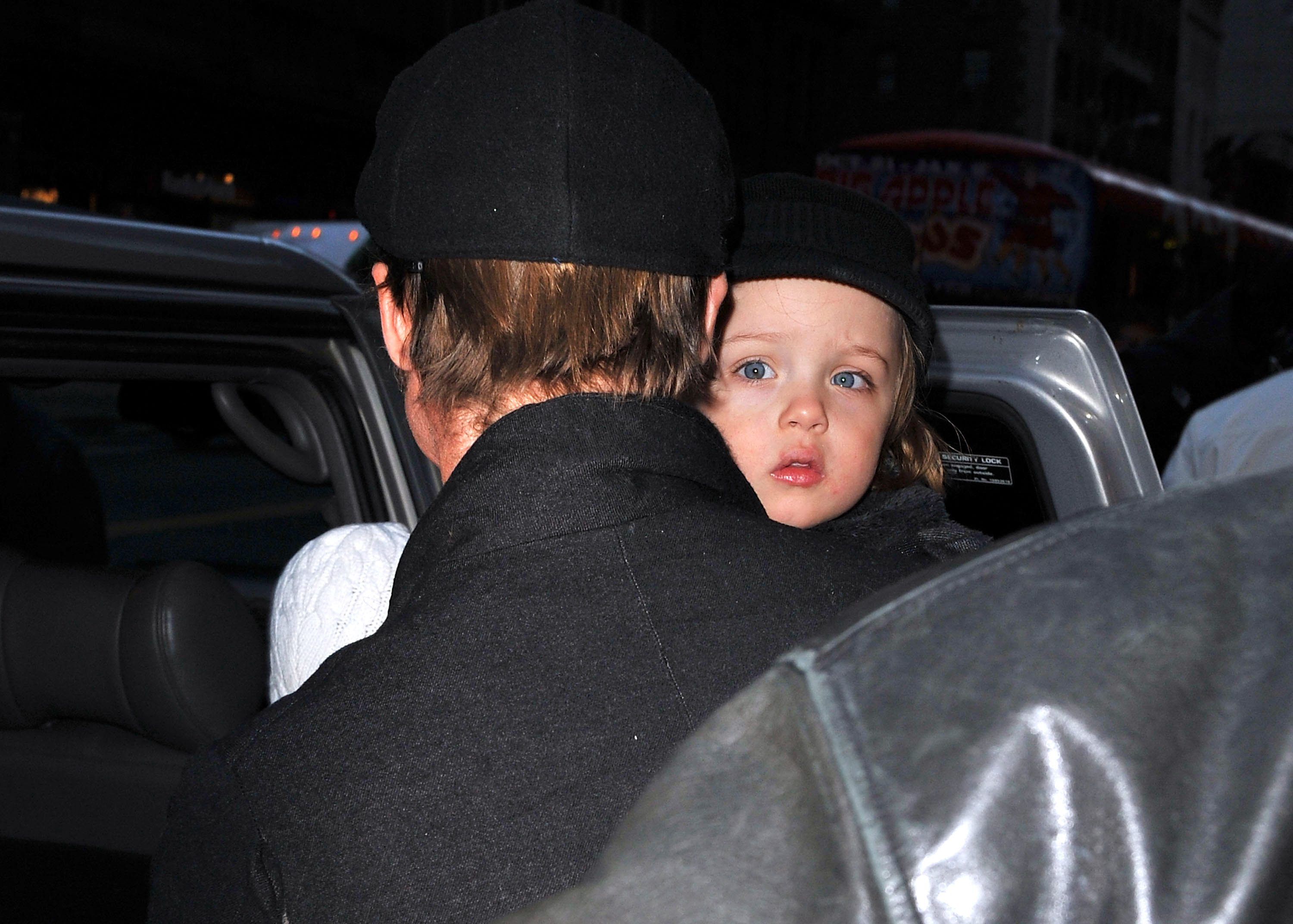 Brad Pitt and Knox Jolie-Pitt spotted in New York City on December 4, 2010 | Source: Getty Images