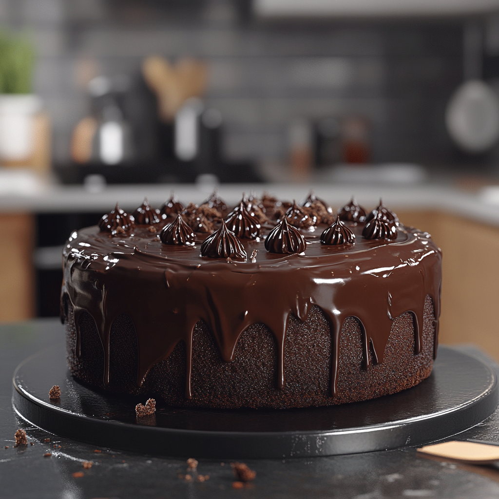 A chocolate cake | Source: Midjourney