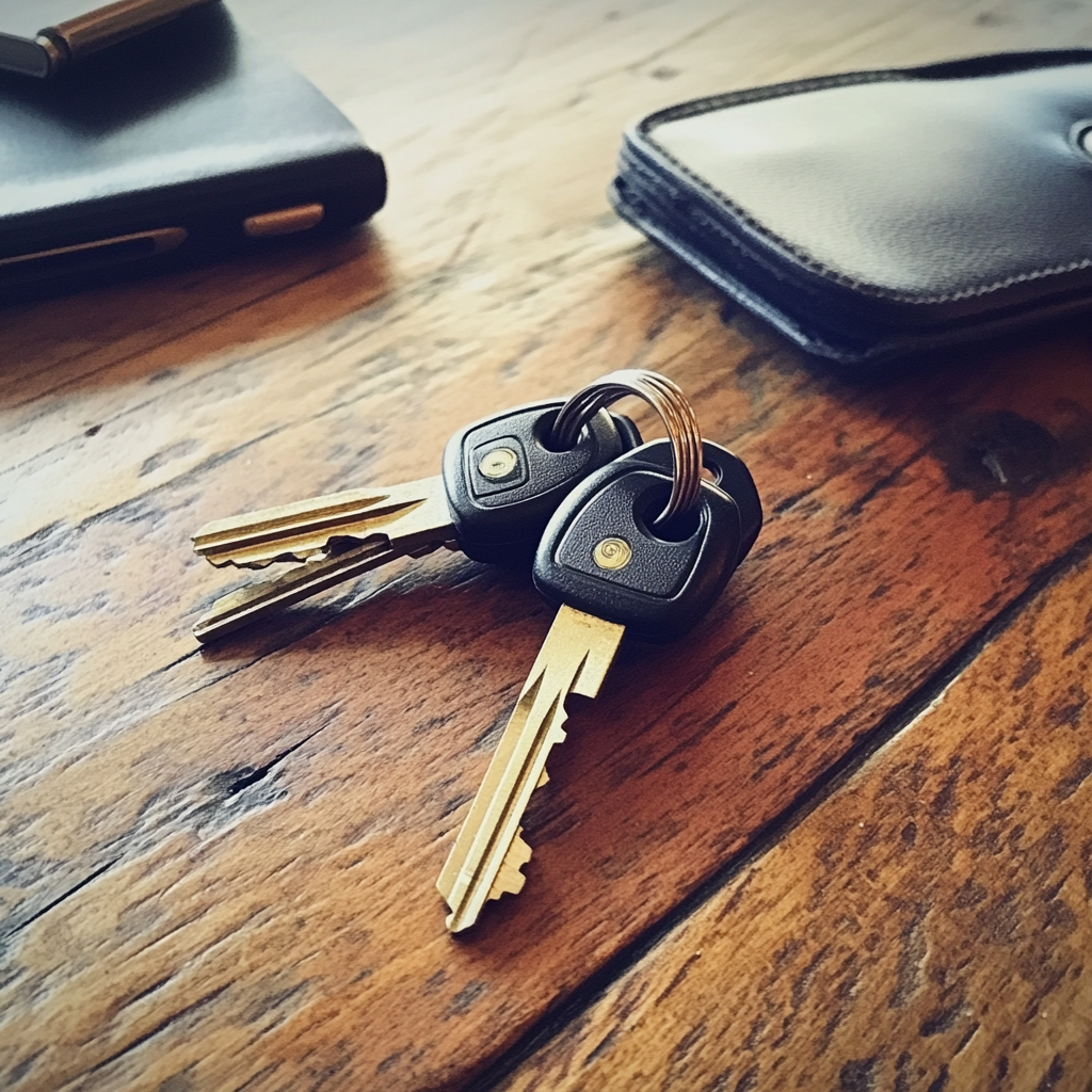 Car keys on a table | Source: Midjourney