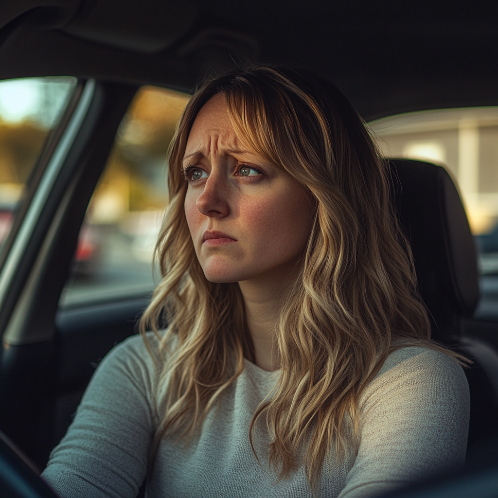 A closeup shot of a woman driving a car | Source: Midjourney