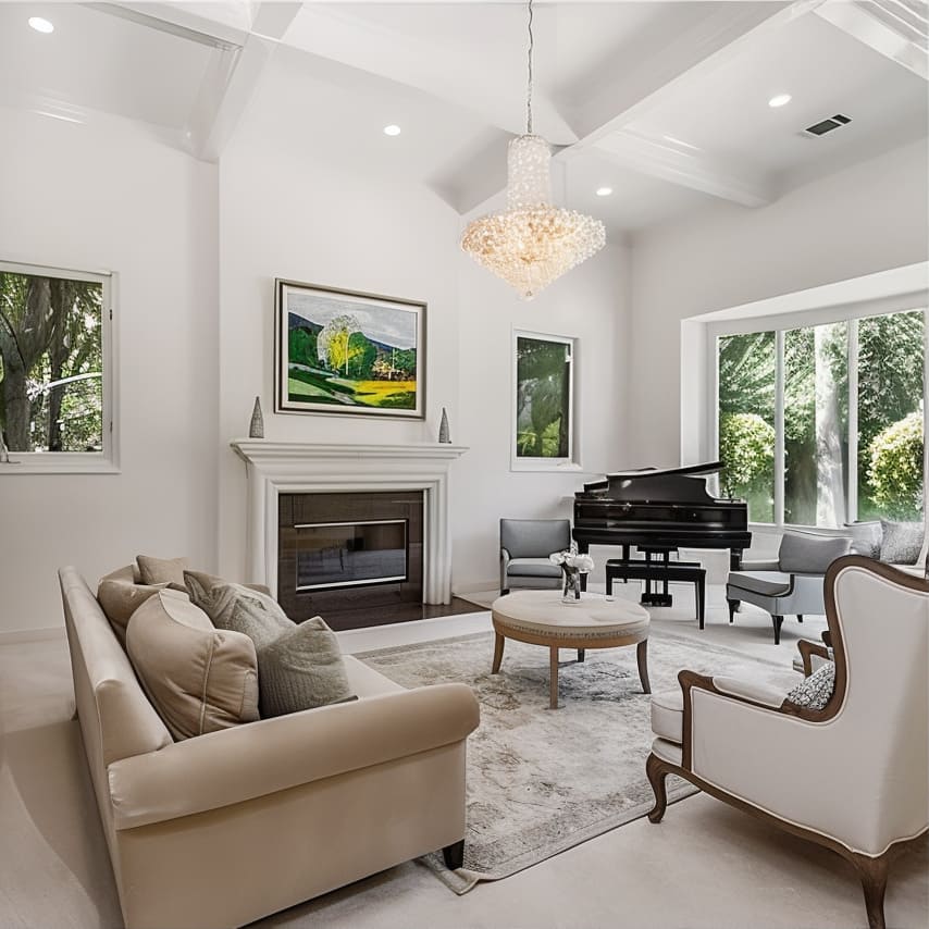 Living Room in Morris Chestnut's California Home