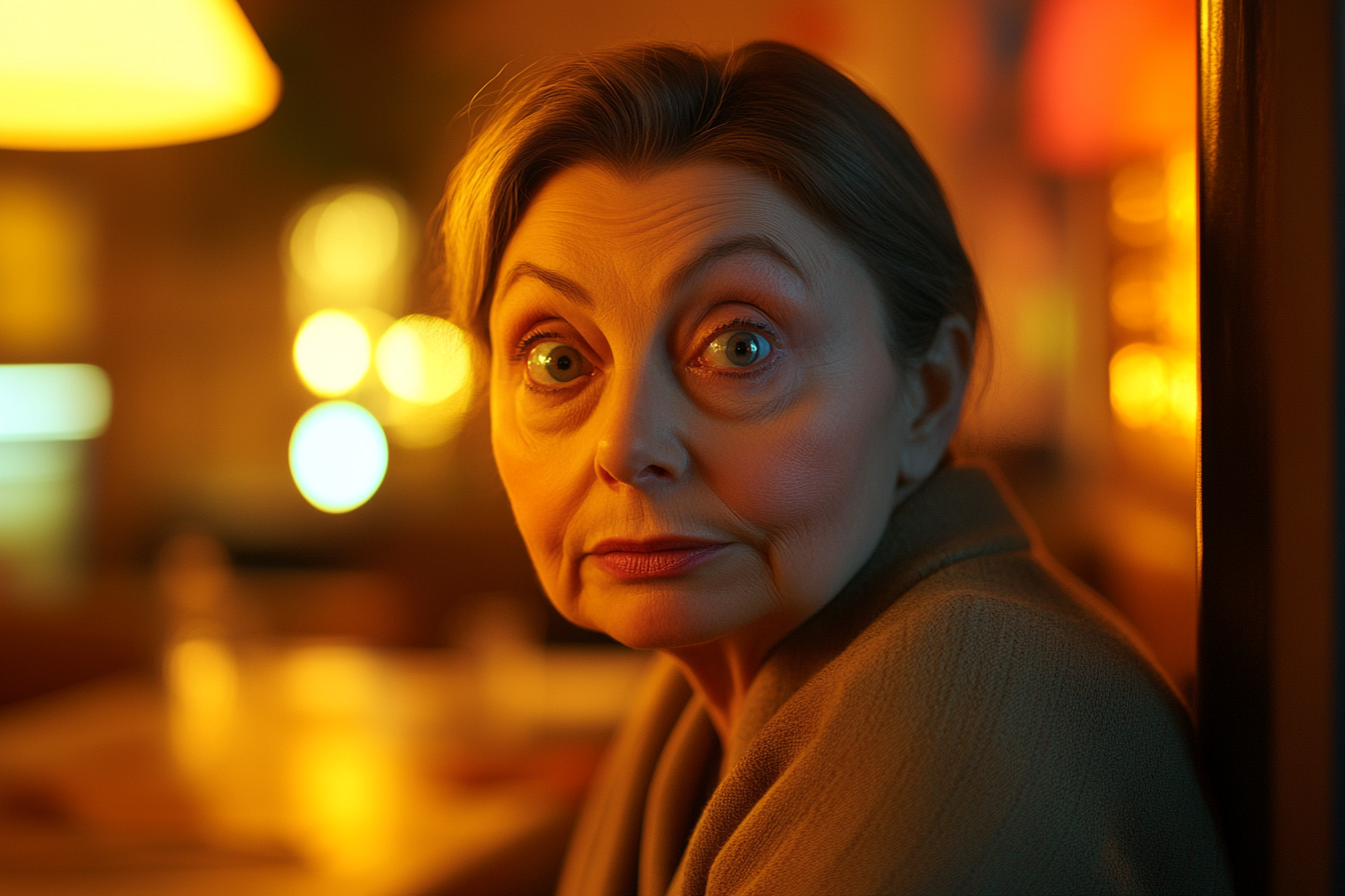 A woman sitting in a living room | Source: Midjourney