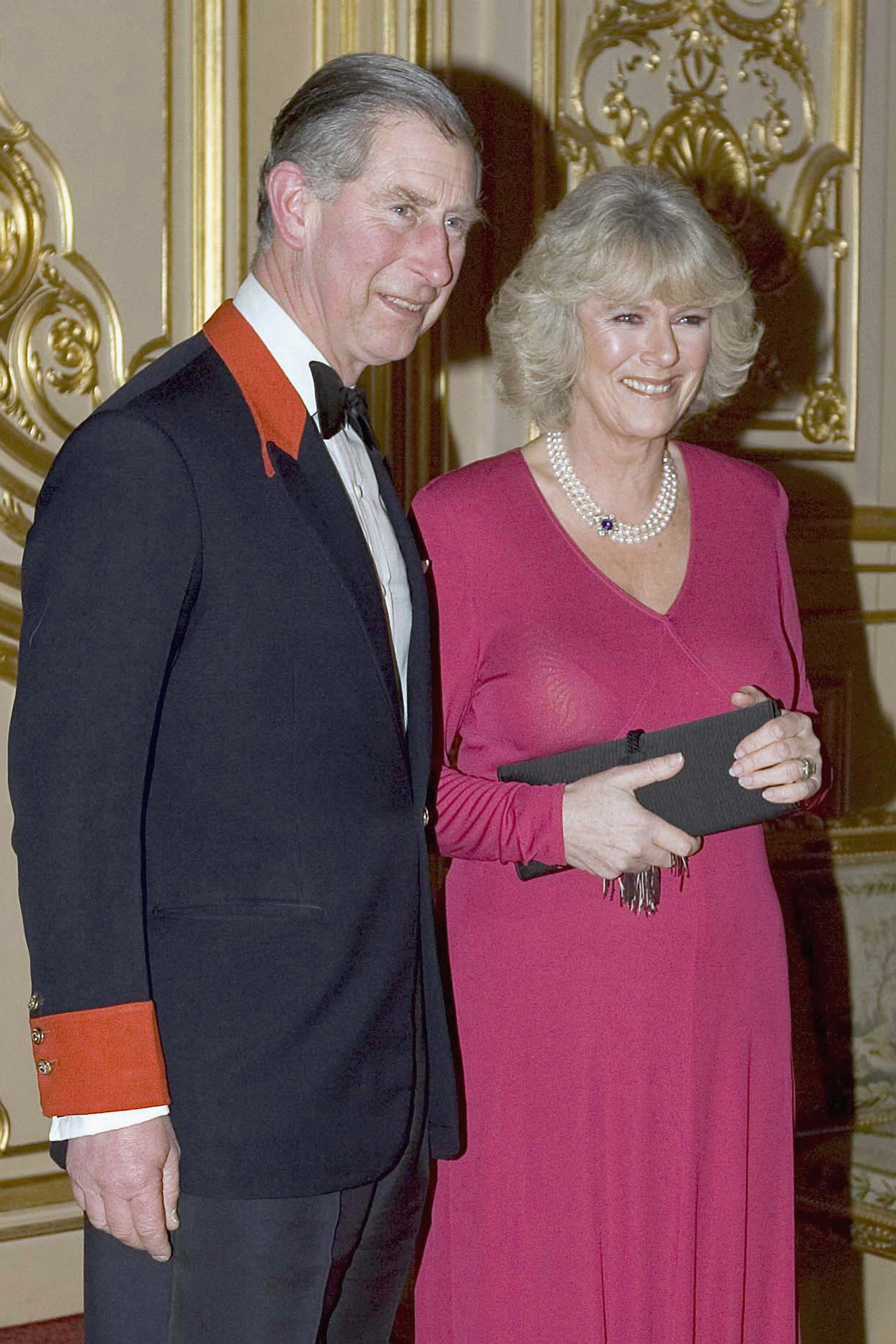 Prince Charles and Camilla Parker-Bowles attend an official dinner engagement, following the announcement that they will marry, in Windsor, England, on February 10, 2005 | Source: Getty Images