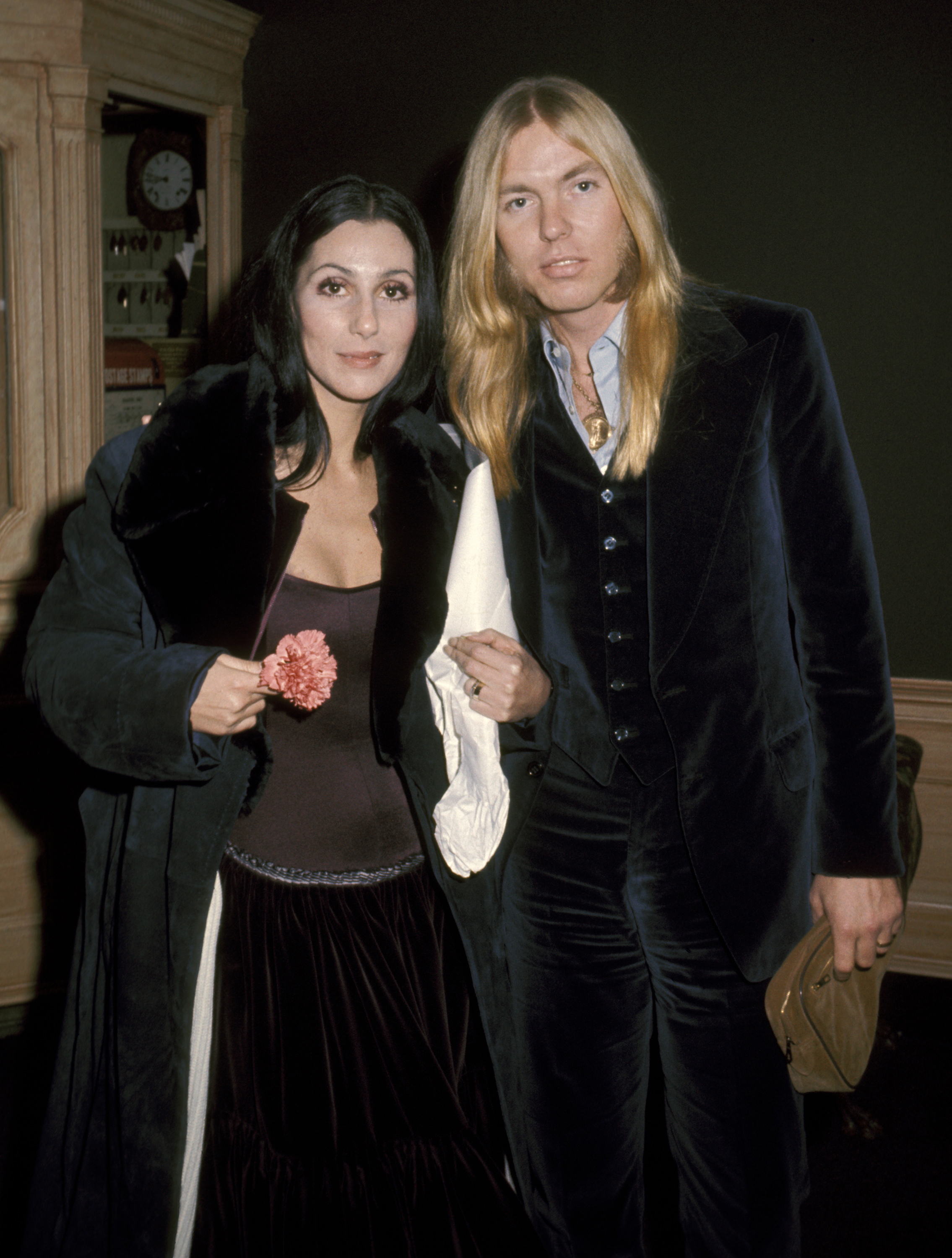 Cher and Gregg Allman in Washington, DC for Jimmy Carter's Inaugaration, on January 21, 1977 | Source: Getty Images