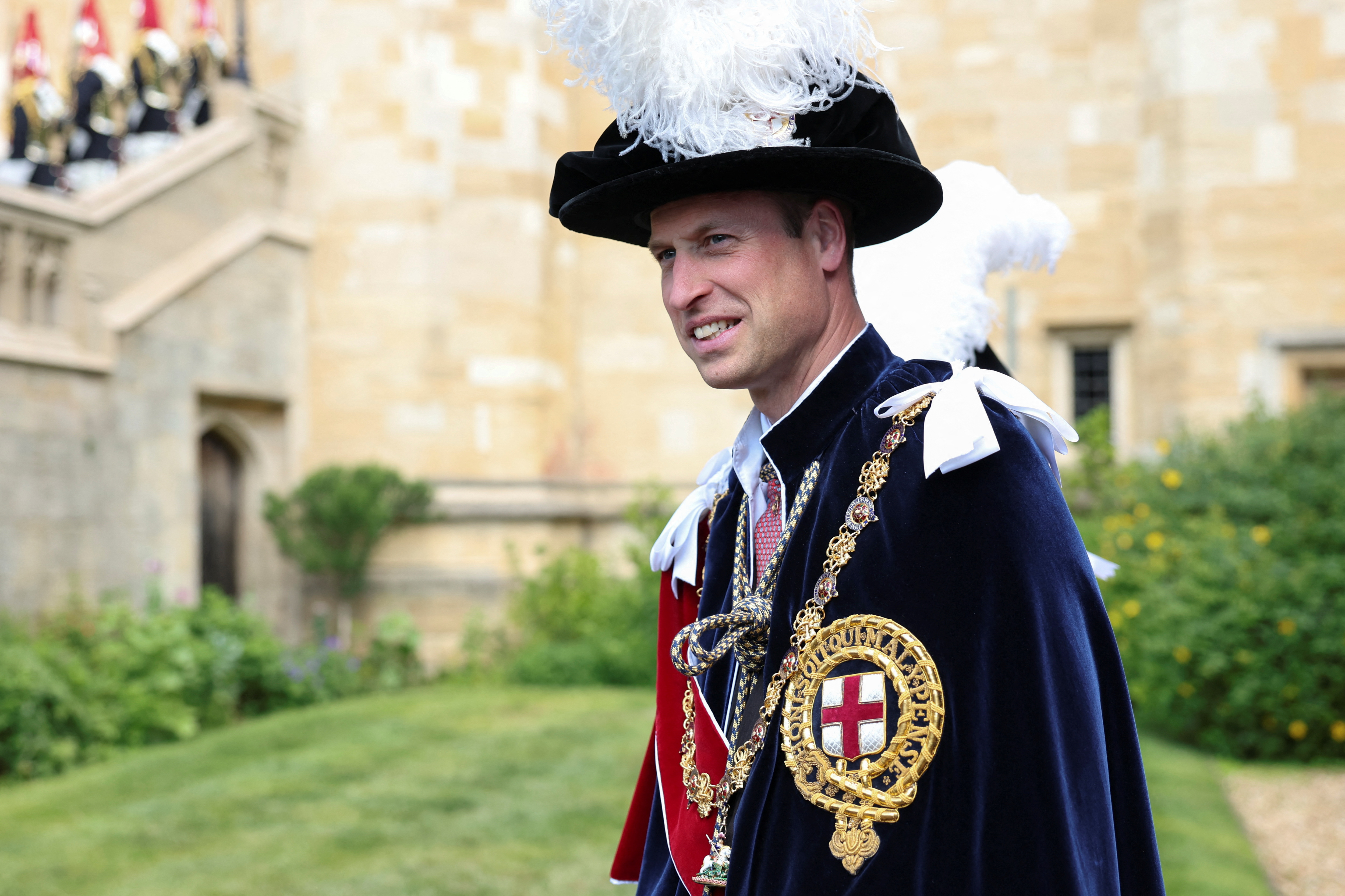 Prince William, the Prince of Wales, arrives at the Order Of The Garter Service in Windsor, England, on June 17, 2024 | Source: Getty Images