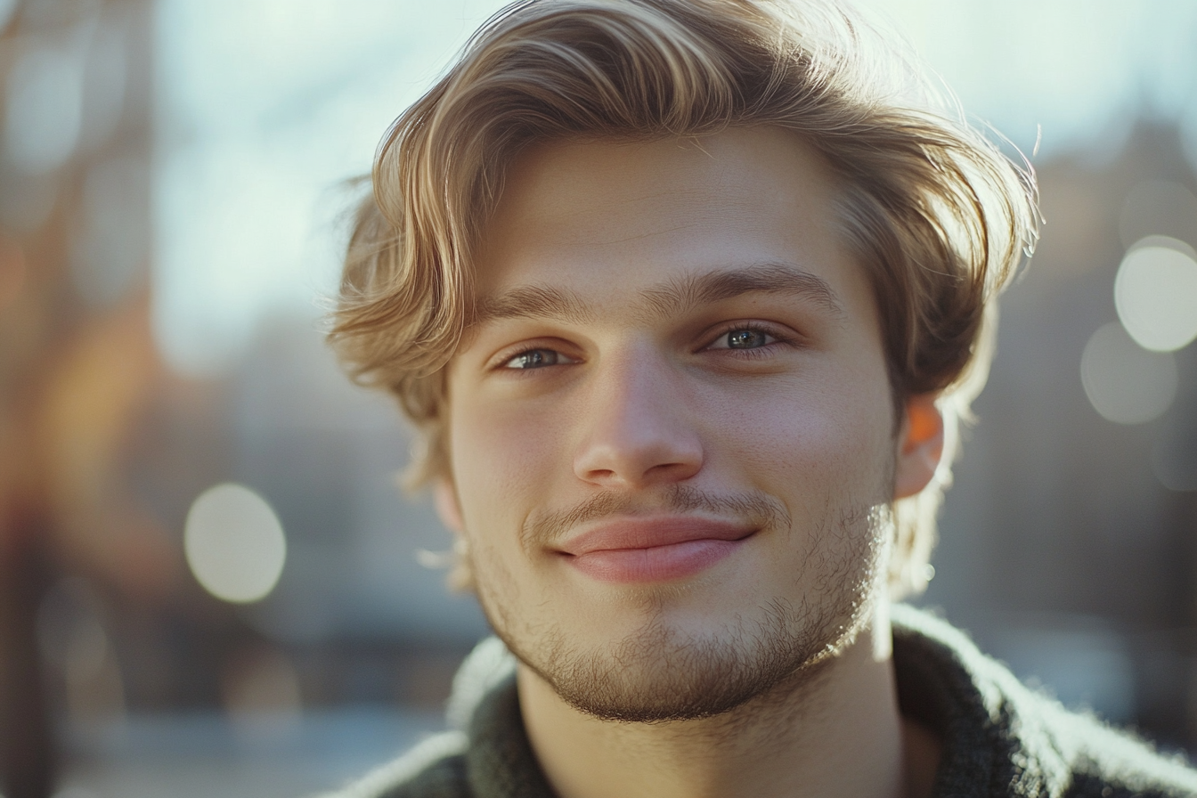 A man looking straight ahead, smiling | Source: Midjourney