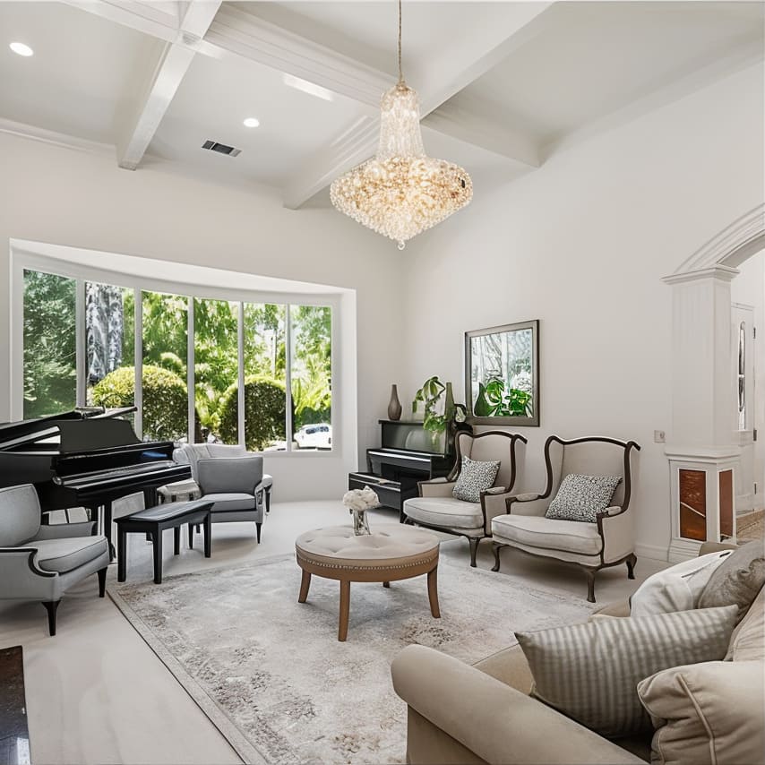 Living Room in Morris Chestnut's California Home