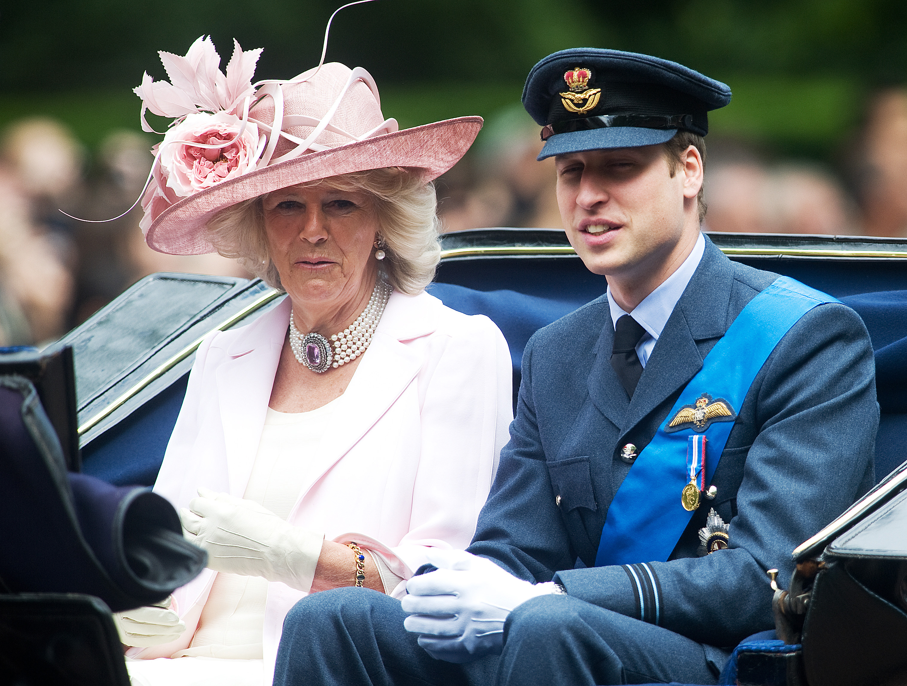 Camilla, Duchess of Cornwall and Prince William attend the Trooping the Colour Ceremony in London, England, on June 12, 2010 | Source: Getty Images