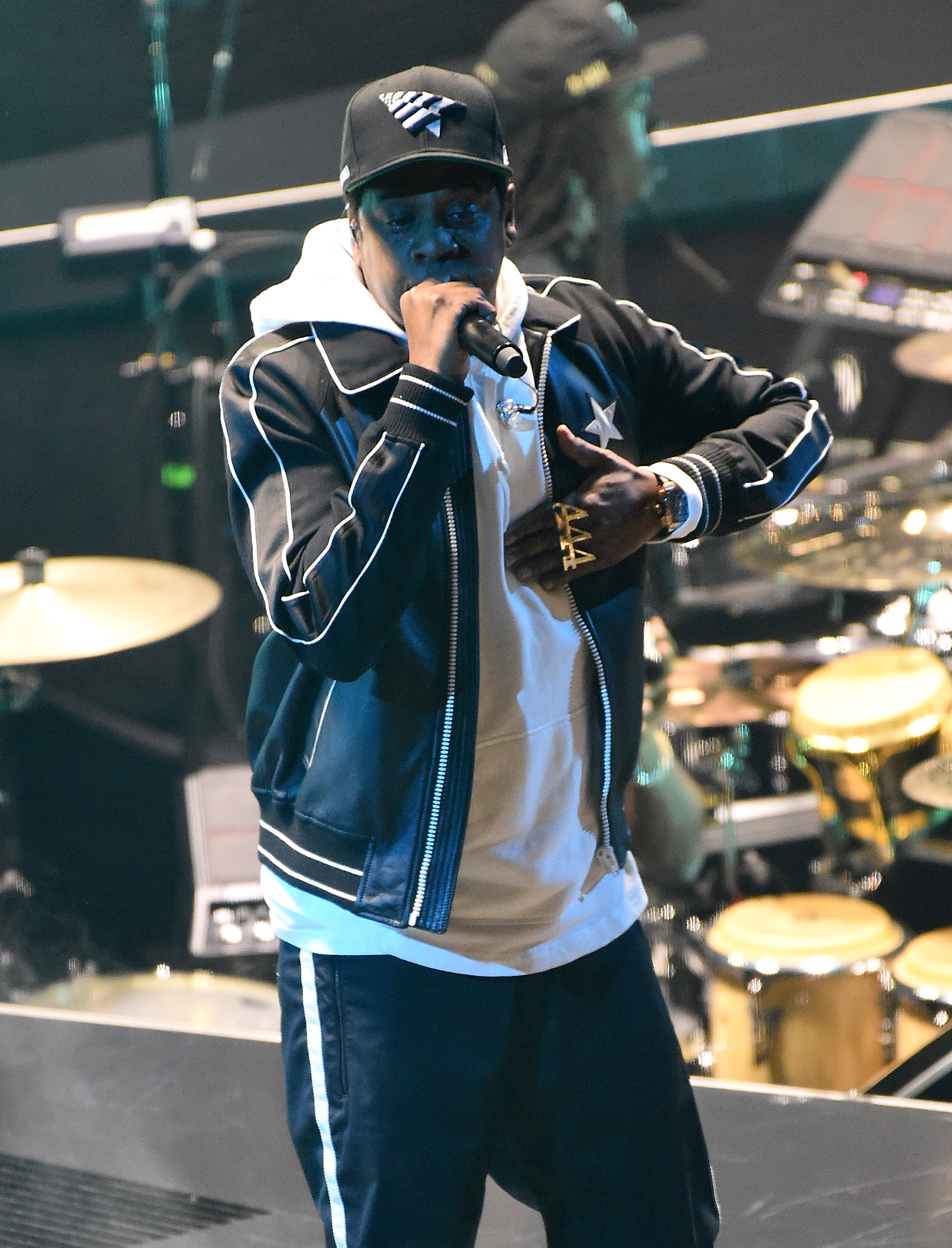 Jay-Z during his "4:44 Tour" at Nassau Veterans Memorial Coliseum on December 2, 2017, in Uniondale, New York | Source: Getty Images