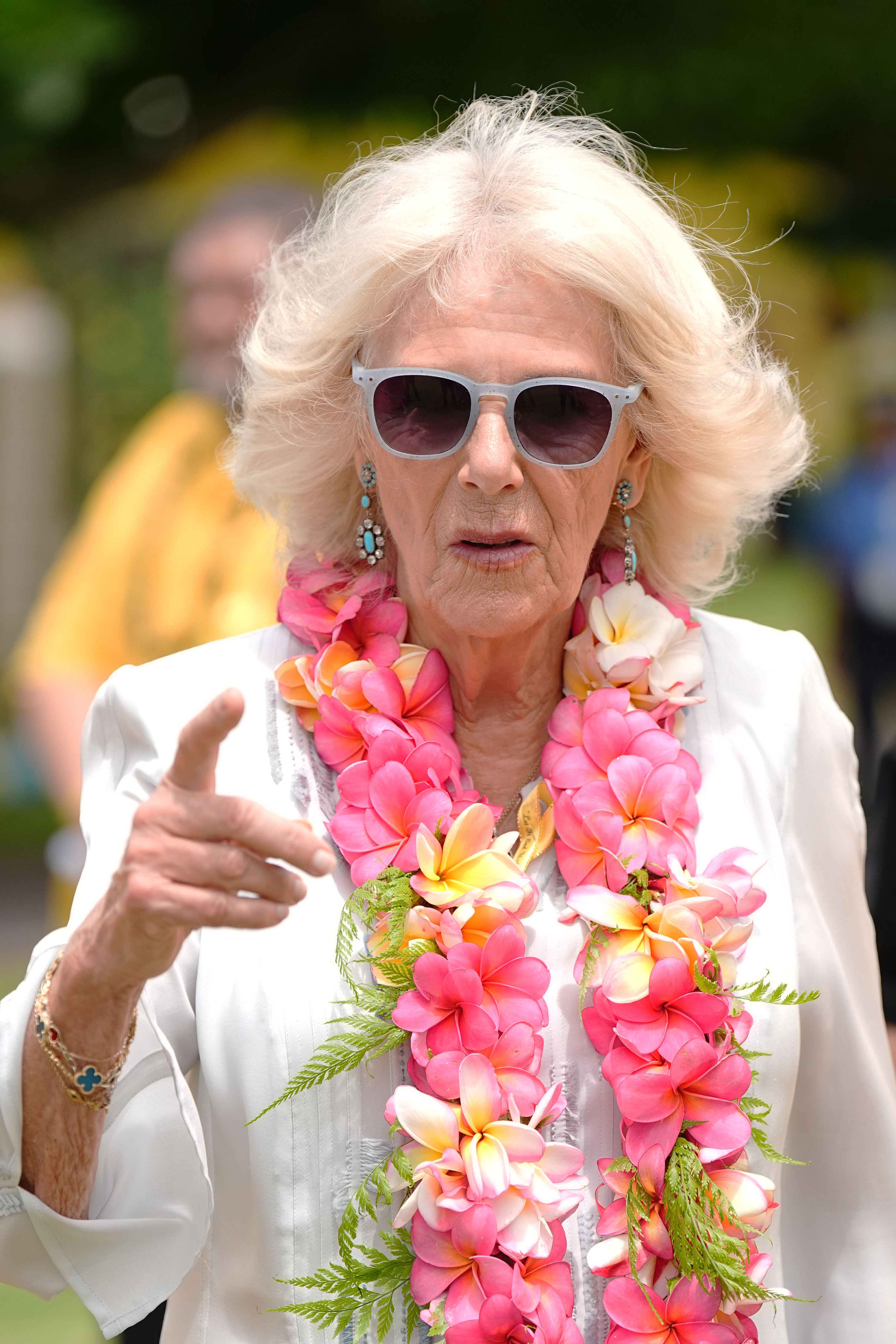 Queen Camilla visits the Samoa Victim Support Group (SVSG) on October 25, 2024 | Source: Getty Images