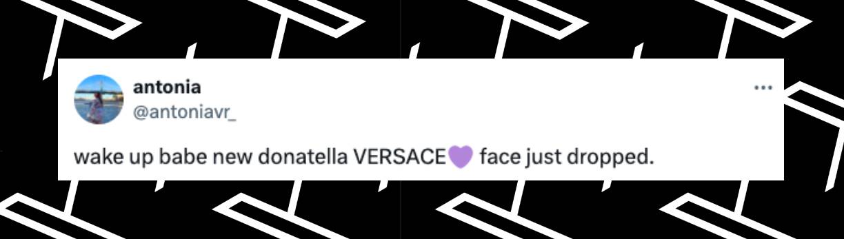 User comment about Donatella Versace, posted on December 2, 2024 | Source: X/@antoniavr_