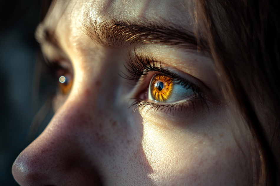 Close-up shot of a worried woman's eyes | Source: Midjourney