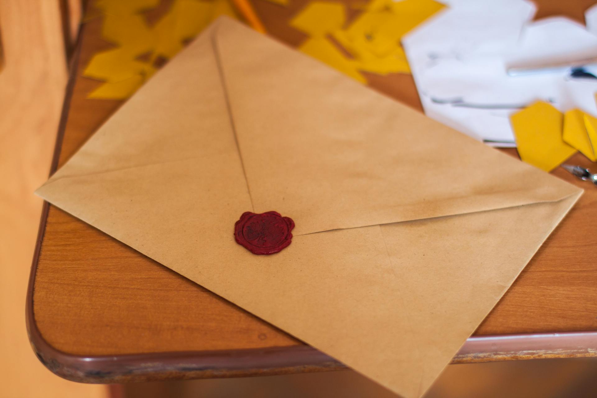 A brown envelope on a table | Source: Pexels