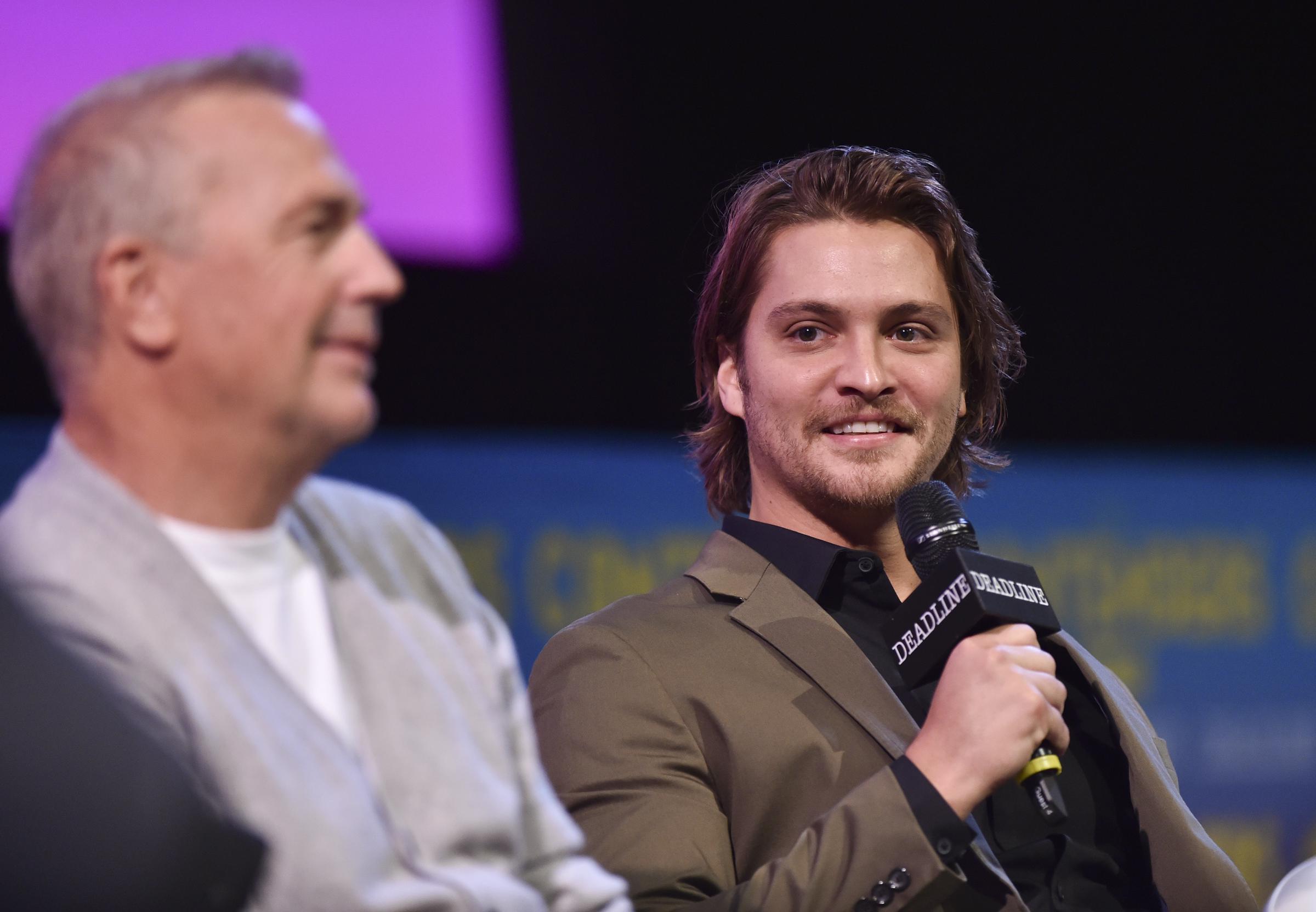 Kevin Costner and Luke Grimes at a Deadline event in Los Angeles, California on April 7, 2019 | Source: Getty Images