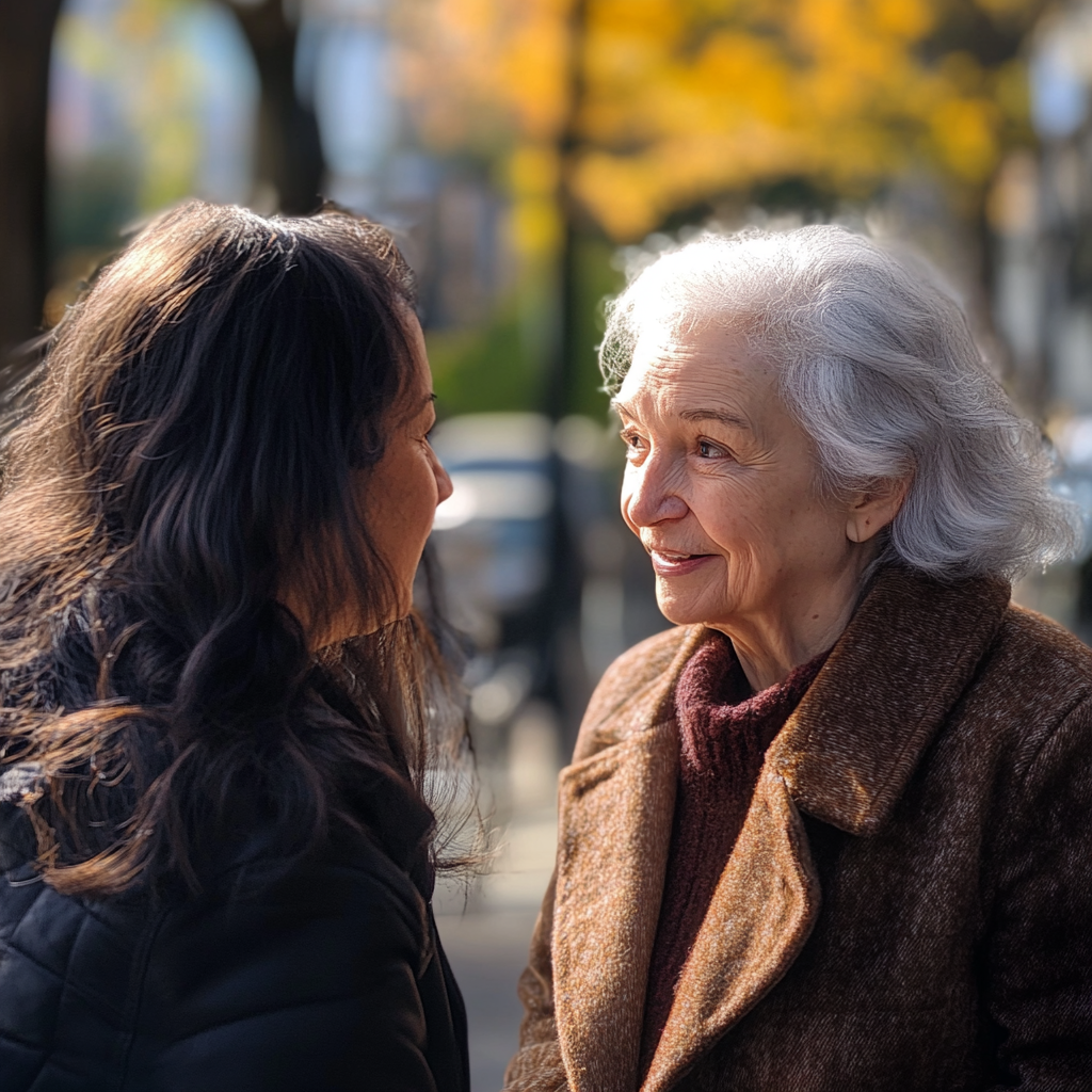 Women having a conversation | Source: Midjourney