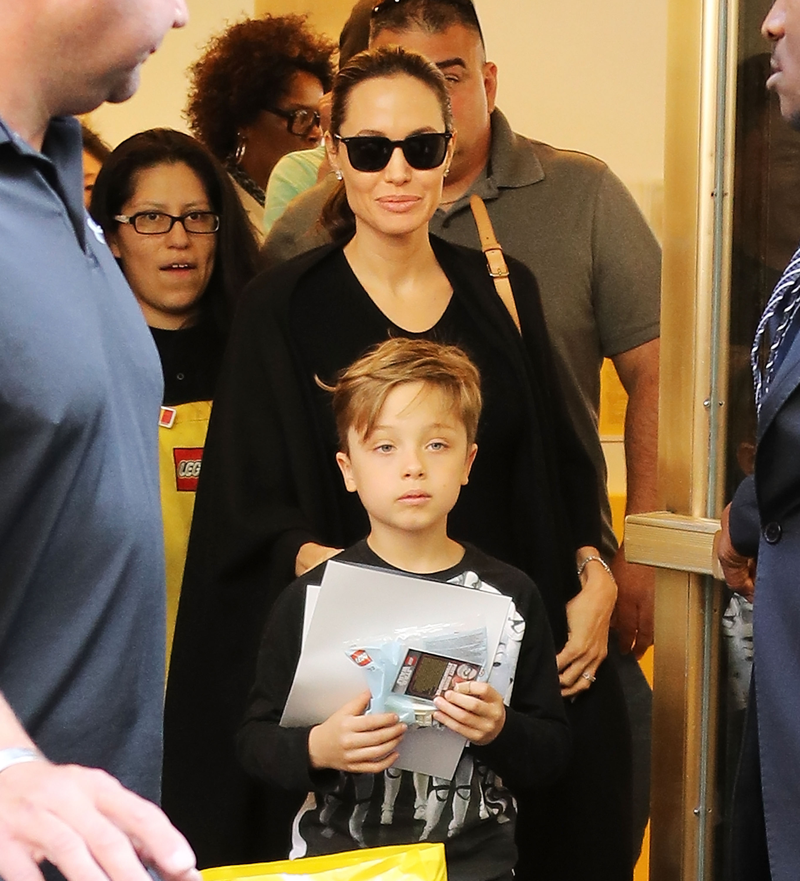 Angelina Jolie and Knox Jolie-Pitt photographed in New York City on June 18, 2016 | Source: Getty Images