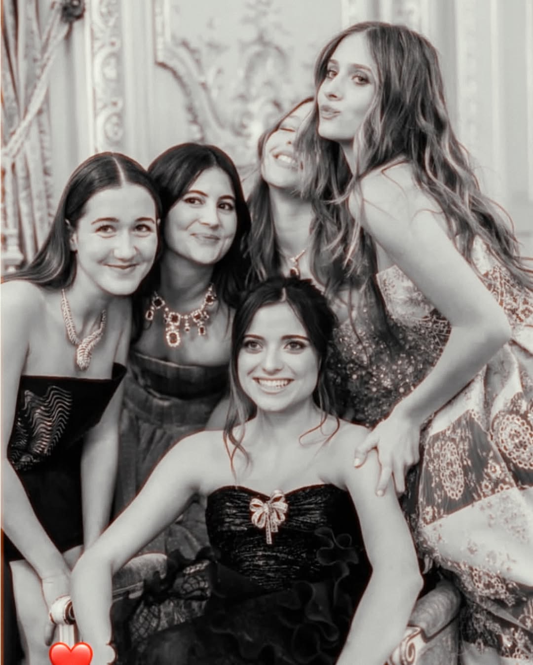 Lucia Sofia Ponti and friends at the 2024 Le Bal des Débutantes in Paris, from a post dated December 2, 2024 | Source: Instagram/sashaalexander