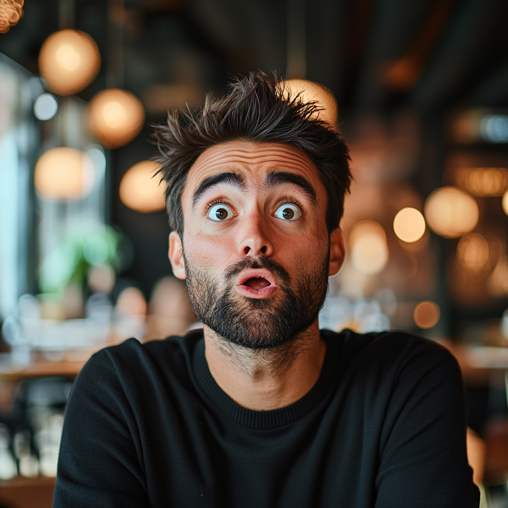 A shocked man in the restaurant | Source: Midjourney