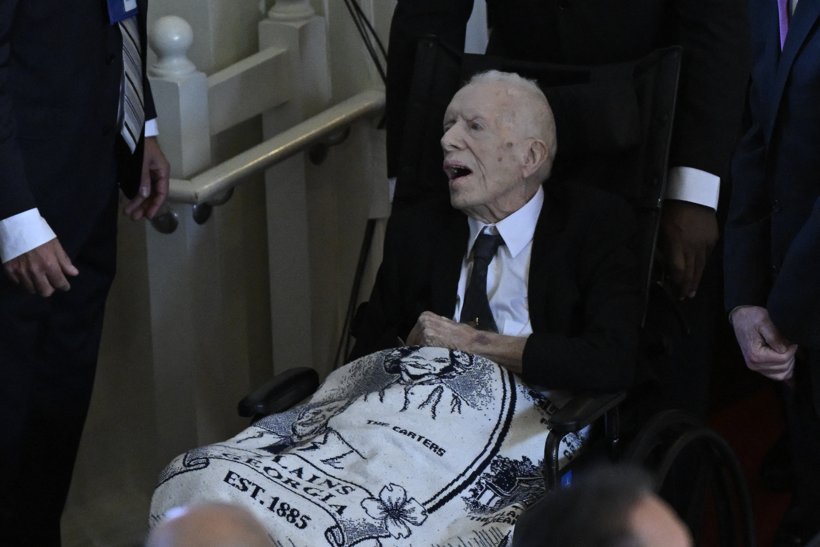 Former U.S. President Jimmy Carter at the tribute service for late former U.S. First Lady Rosalynn Carter in Atlanta, Georgia on November 28, 2023 | Source: Getty Images