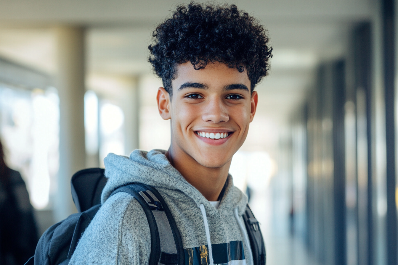 A boy smiling | Source: Midjourney