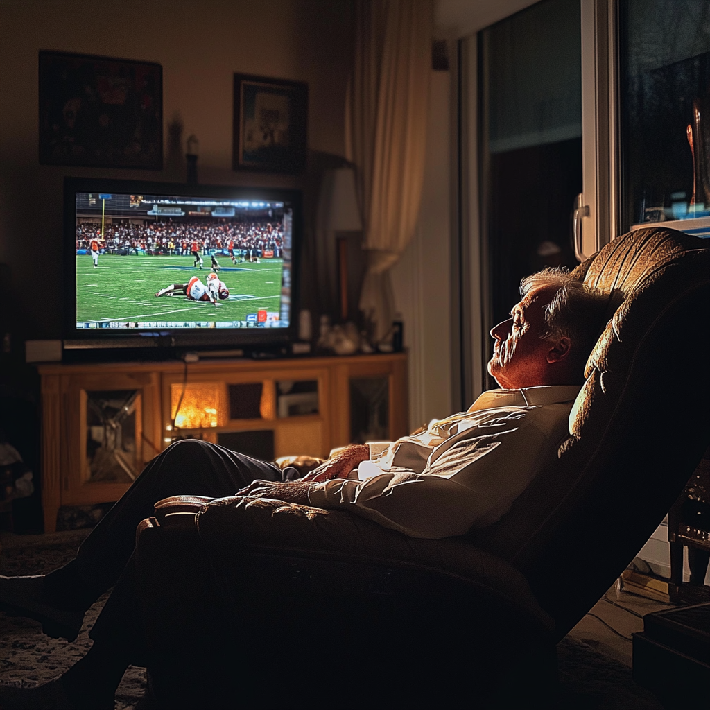 A man sitting on a recliner | Source: Midjourney