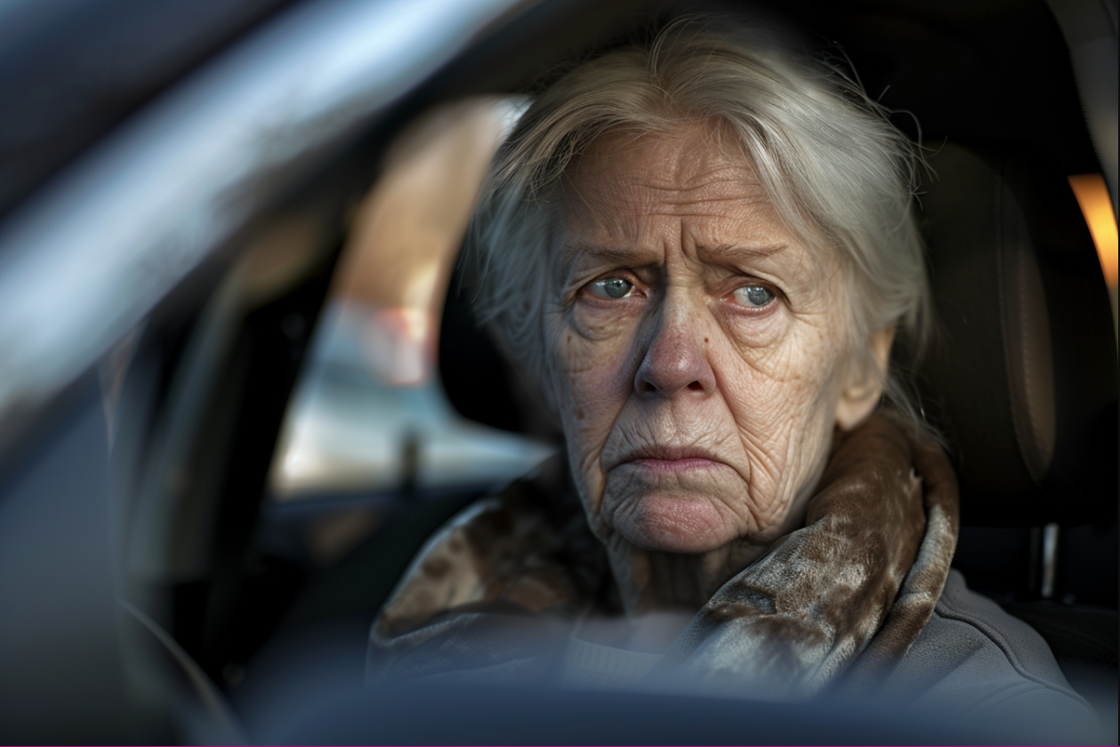 A woman sitting in a car | Source: Midjourney