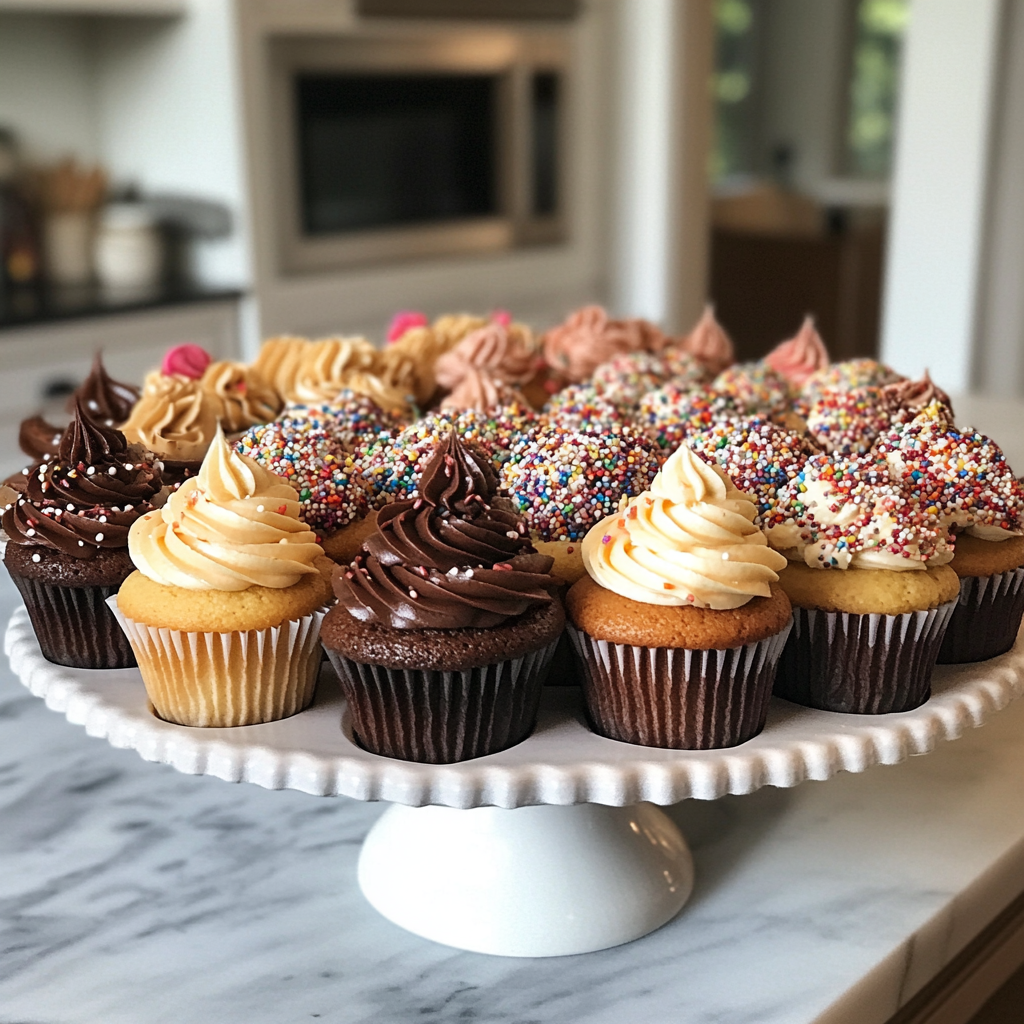 A cupcake platter | Source: Midjourney