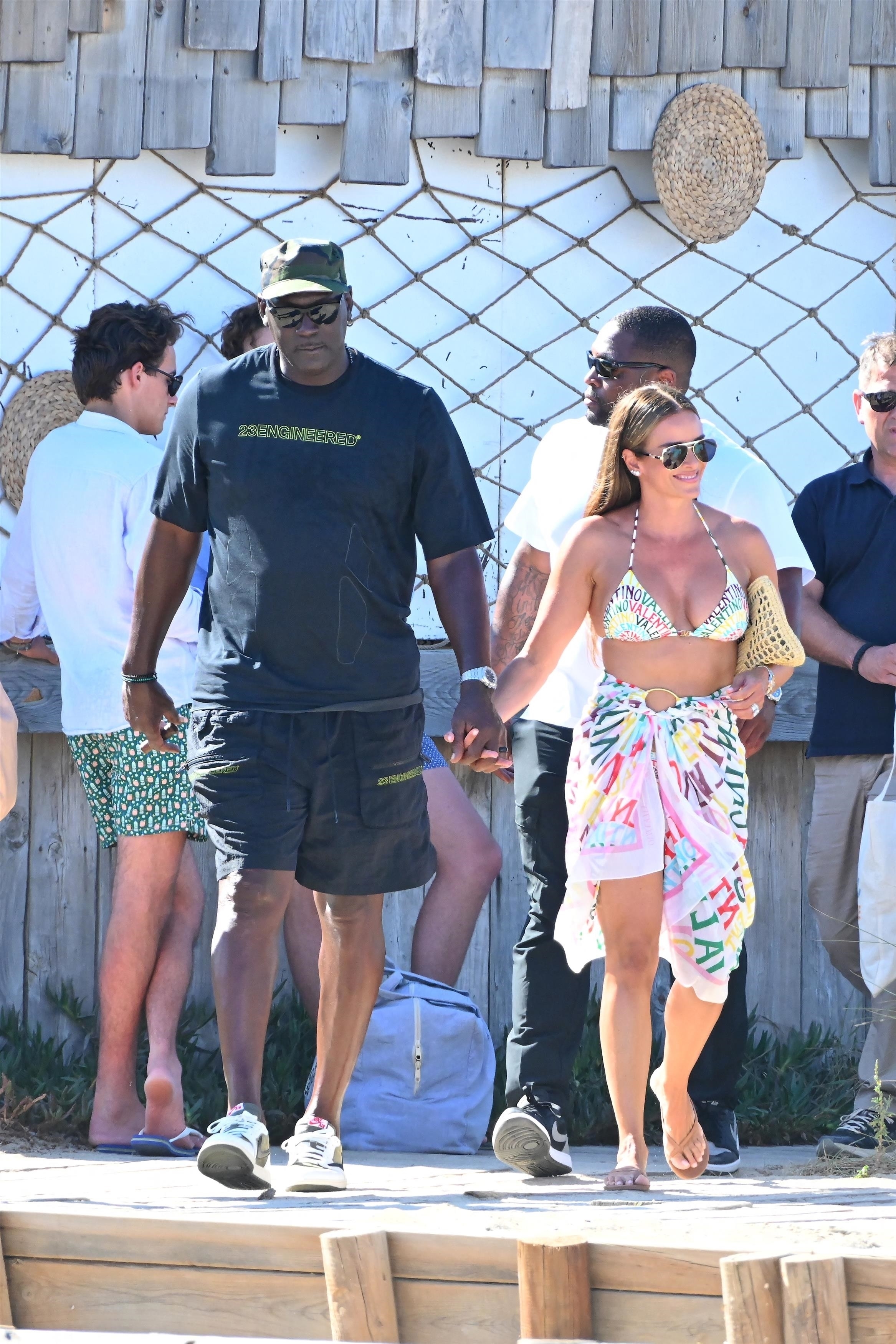 Michael Jordan and wife Yvette Prieto held hands in St. Tropez during a July 2024 getaway.