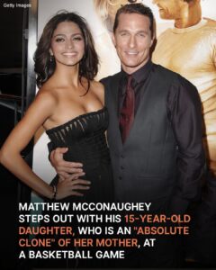 matthew-mcconaughey-attends-a-basketball-game-with-his-daughter-vida,-15,-who-looks-“exactly-like-her-mom”-camila