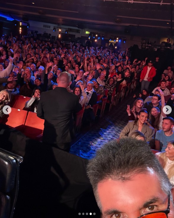 Simon Cowell in a selfie with the