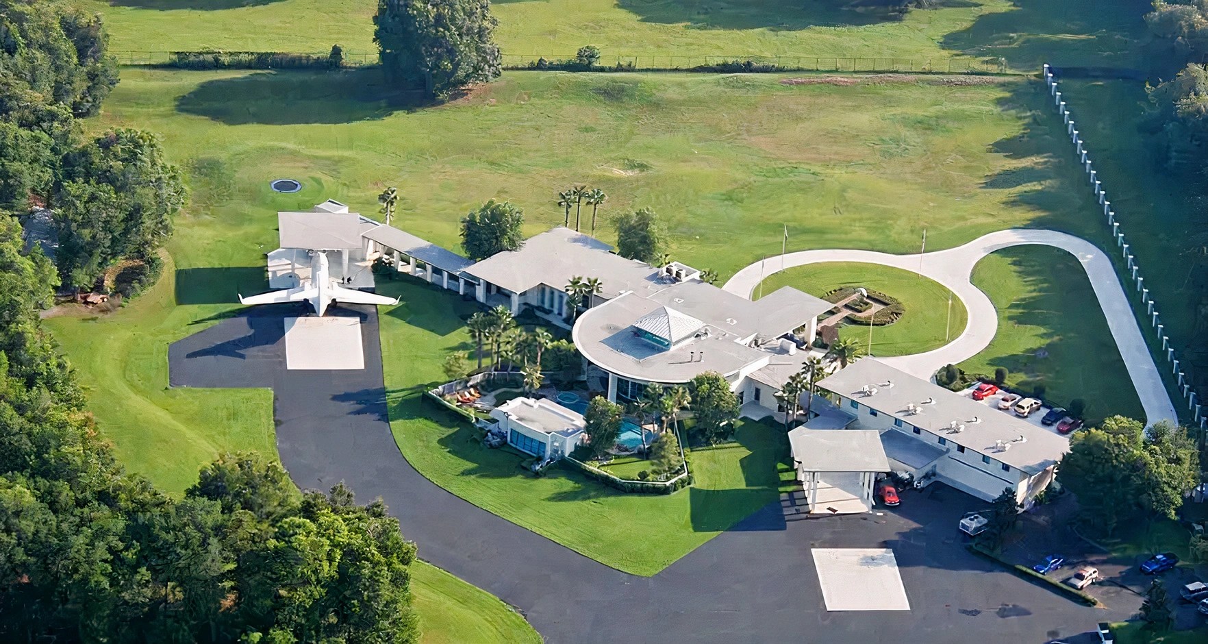 Aerial View of John Travolta's Ocala Home