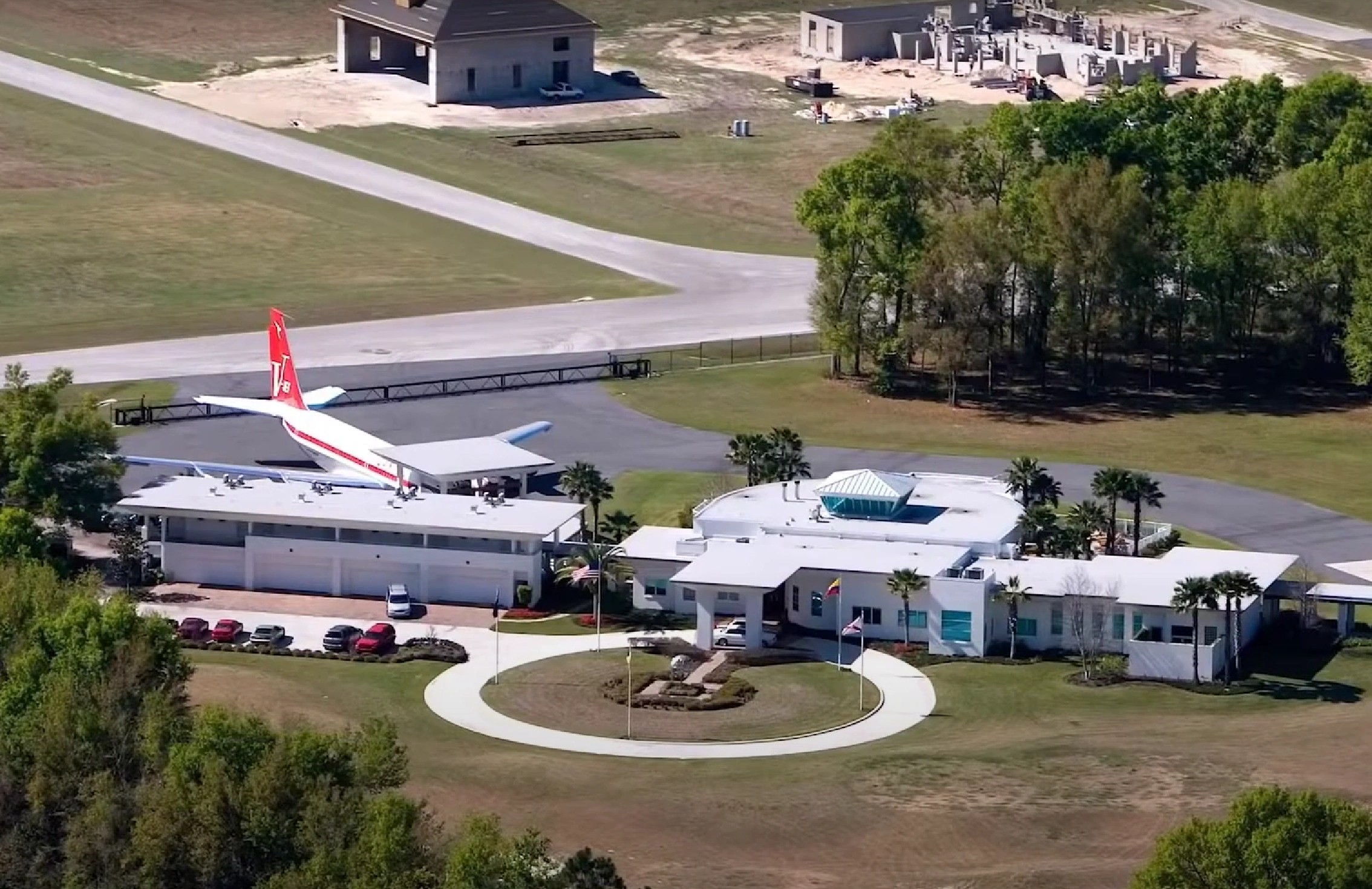 Aerial View of John Travolta's Ocala Home