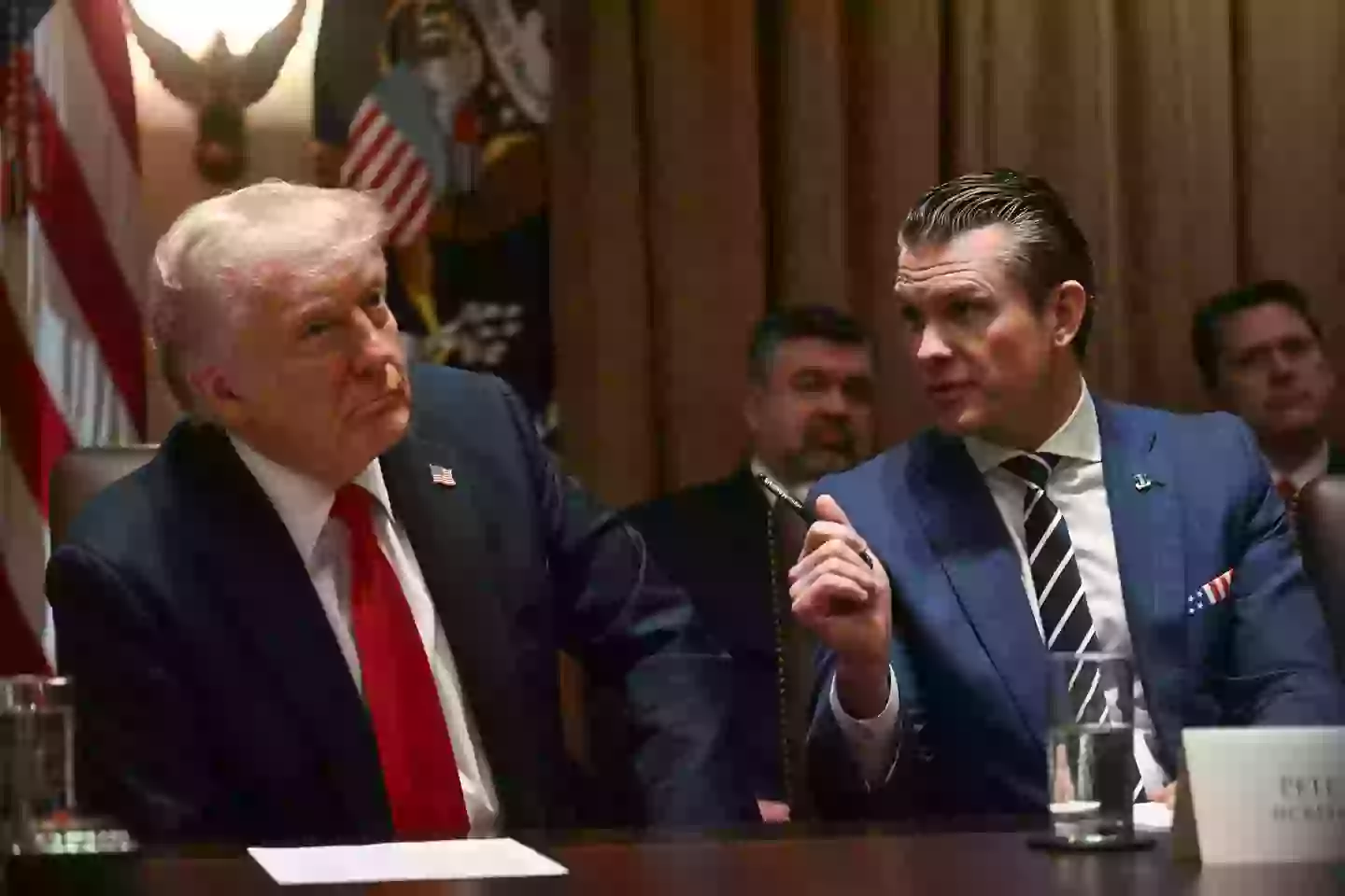 Secretary of Defense Pete Hegseth has said the US is also 'prepared' for war (JIM WATSON/AFP via Getty Images)