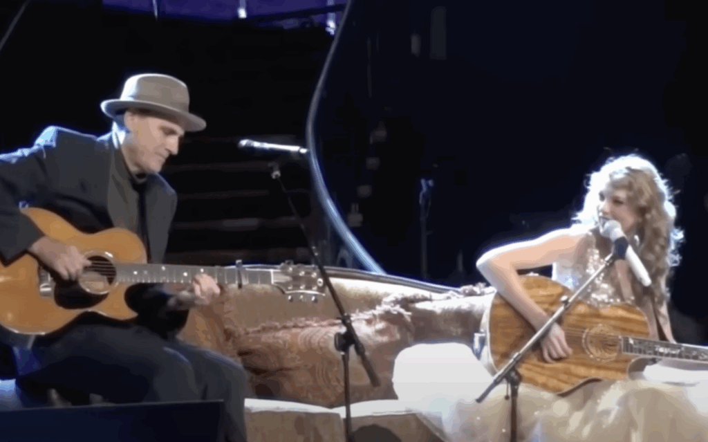 a-night-of-generations:-taylor-swift-and-james-taylor-perform-“fire-and-rain”-at-madison-square-garden